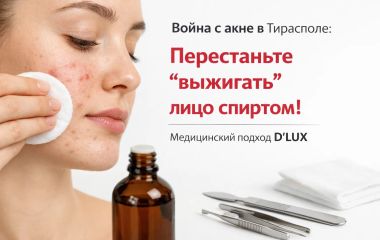 Война с акне в Тирасполе: Перестаньте «выжигать» лицо спиртом! Медицинский подход D'LUX